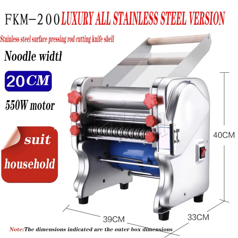 Electric Dough Sheeter For Household Stainless Steel Noodle Maker