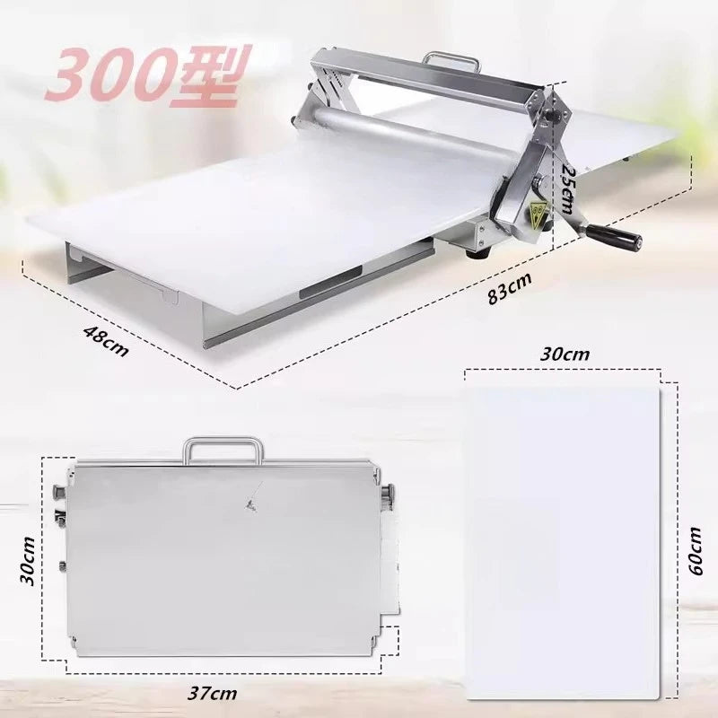 Hand Cranked Puff Pastry Machine Desktop Folding Hand Crank Machine Desktop Pizza Croissant Dough Tablet Manual Dough Sheeter