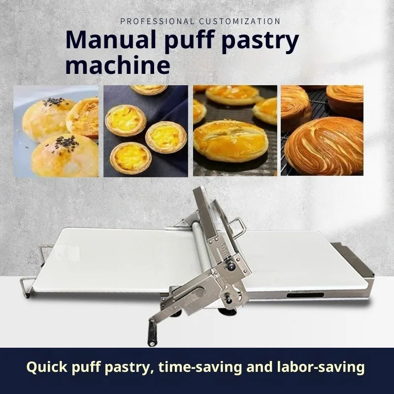 Mini Folding Portable Table Top Manual Pizza Dough Sheeter Roller Machine Croissant Bread Dough Sheeter Laminator Machine