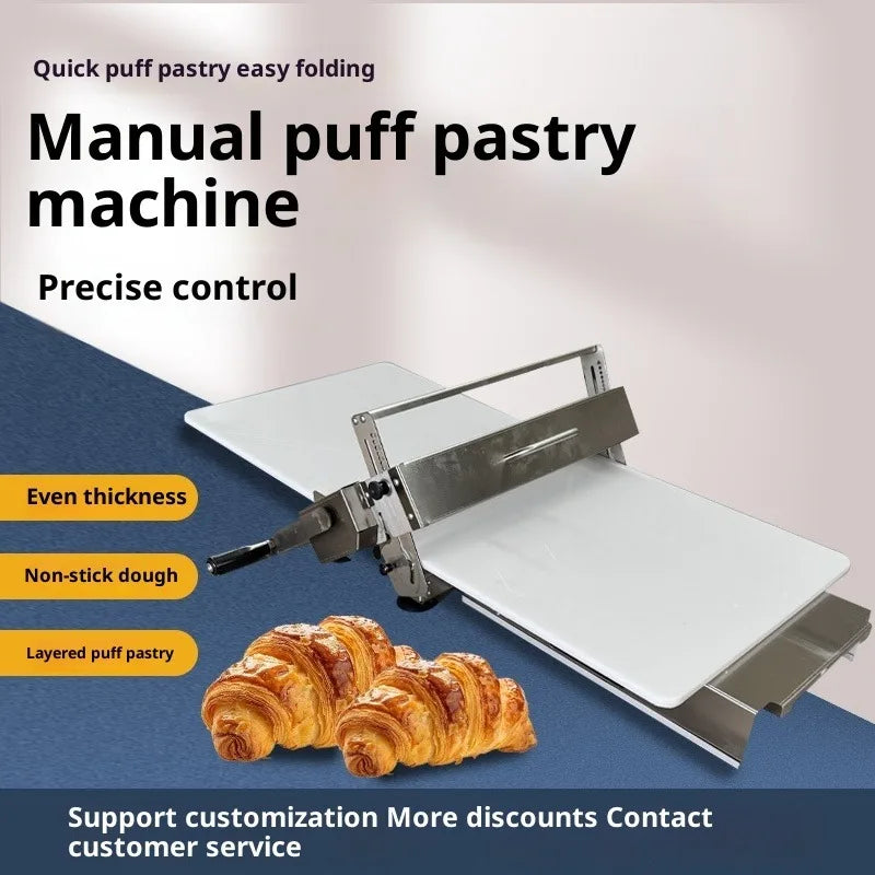 Mini Folding Portable Table Top Manual Pizza Dough Sheeter Roller Machine Croissant Bread Dough Sheeter Laminator Machine