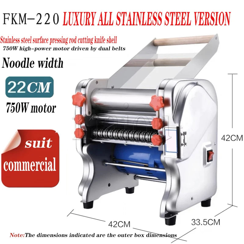 Electric Dough Sheeter For Household Stainless Steel Noodle Maker