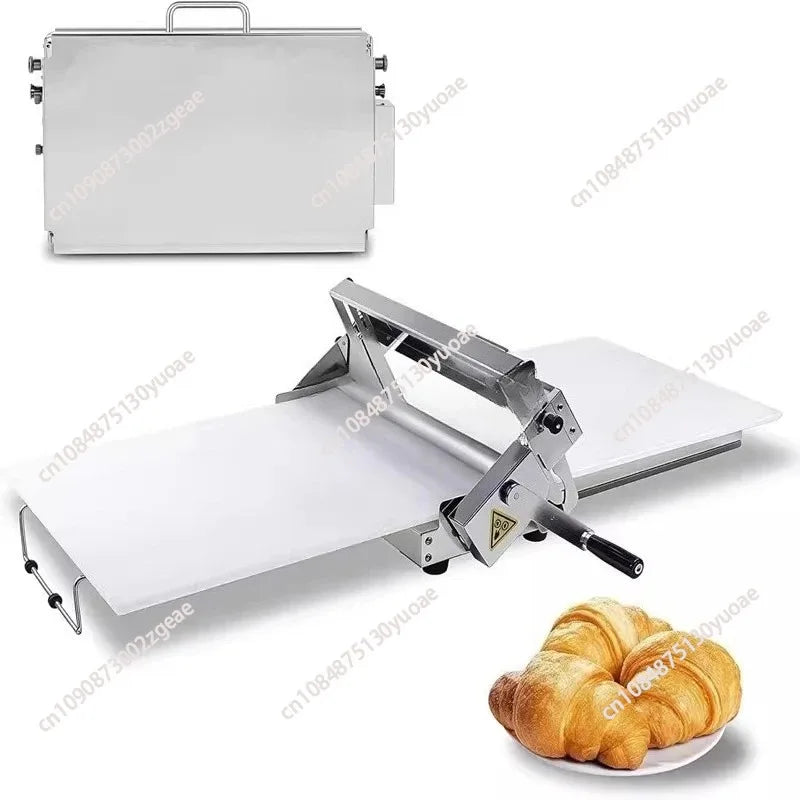 Hand Cranked Puff Pastry Machine Desktop Folding Hand Crank Machine Desktop Pizza Croissant Dough Tablet Manual Dough Sheeter