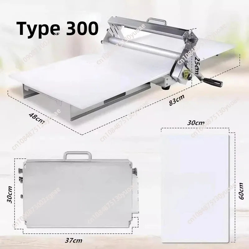 Hand Cranked Puff Pastry Machine Desktop Folding Hand Crank Machine Desktop Pizza Croissant Dough Tablet Manual Dough Sheeter