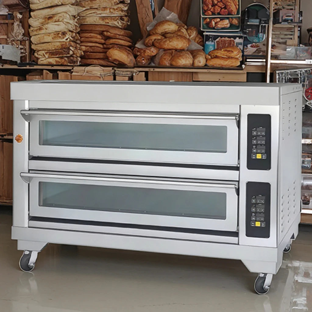 Commercial Bakery Equipment 1 2 3 Deck Oven For Baking Bread And Pizza Oven Machine