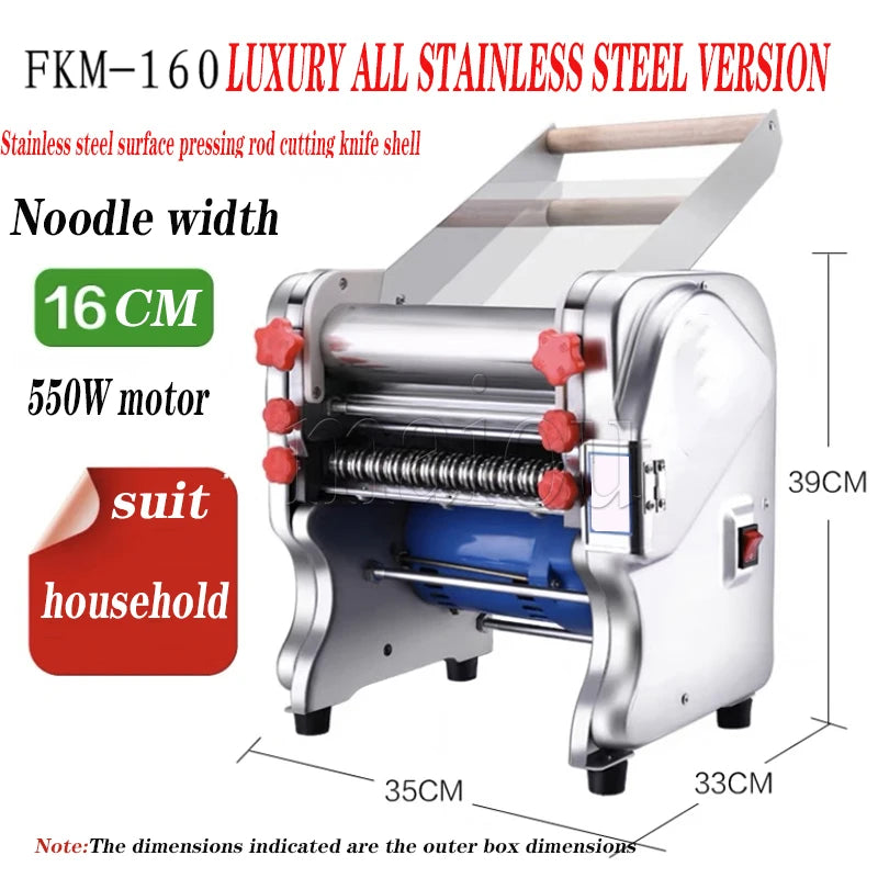 Electric Dough Sheeter For Household Stainless Steel Noodle Maker