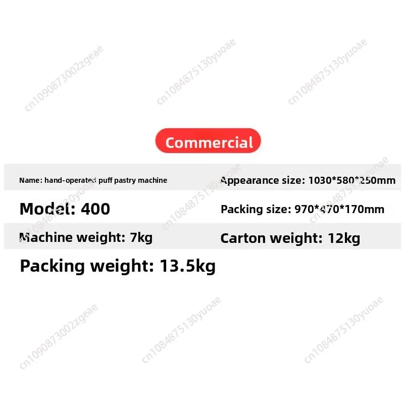 Hand Cranked Puff Pastry Machine Desktop Folding Hand Crank Machine Desktop Pizza Croissant Dough Tablet Manual Dough Sheeter