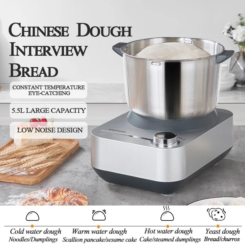 SUNATUR 5.5L/8L Electric Dough Mixer Kneader mixer Stand Mixer Dough Kneader Bread Maker for Baking