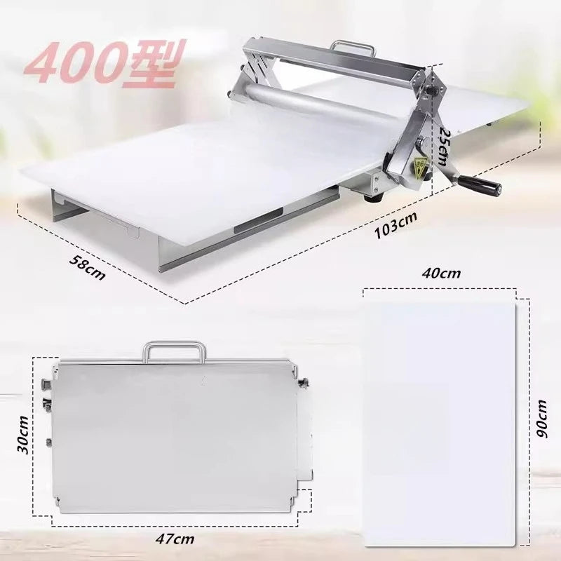 Hand Cranked Puff Pastry Machine Desktop Folding Hand Crank Machine Desktop Pizza Croissant Dough Tablet Manual Dough Sheeter