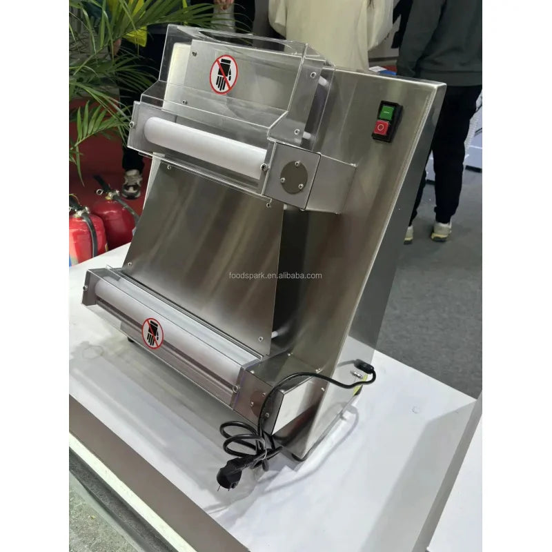 Factory Electric Make Pizza Flatten Sheet Stretch Roller Open Press Dough Machine