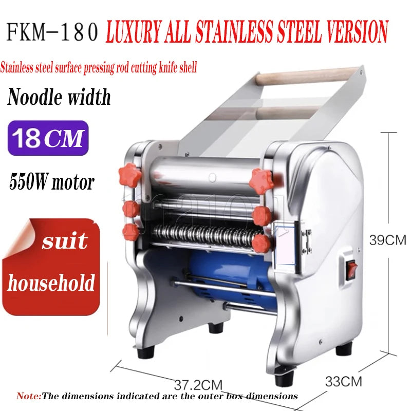 Electric Dough Sheeter For Household Stainless Steel Noodle Maker