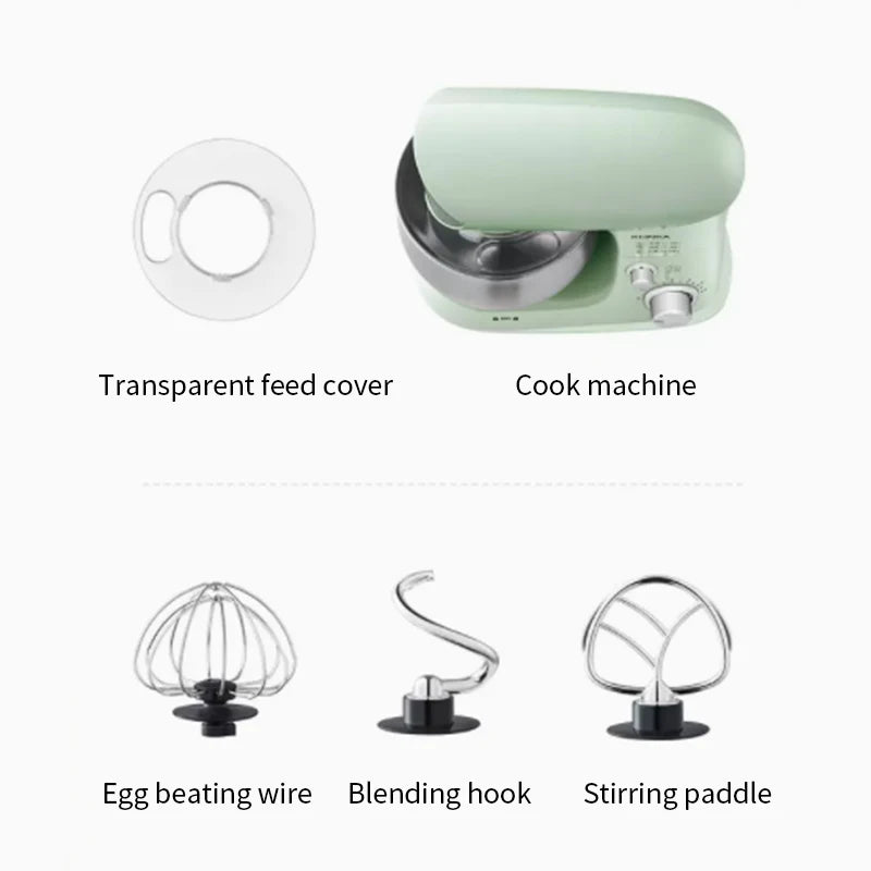 2026Multifunctional chef machine household 3-5 liter small dough kneading machine fully automatic household electric egg beater