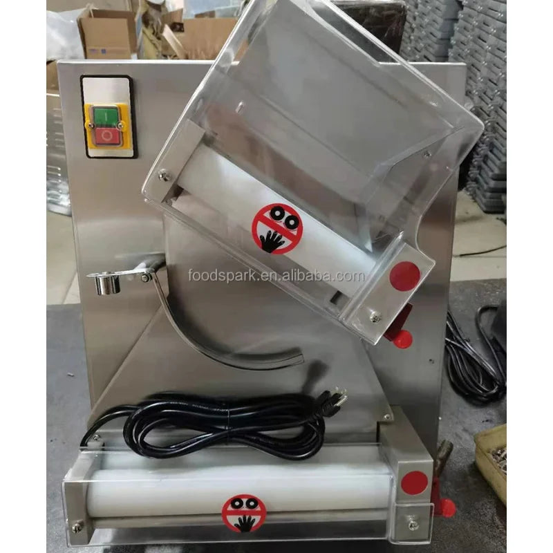 Factory Electric Make Pizza Flatten Sheet Stretch Roller Open Press Dough Machine
