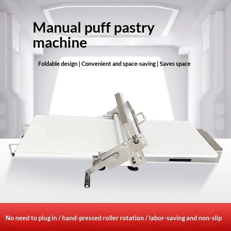 Mini Folding Portable Table Top Manual Pizza Dough Sheeter Roller Machine Croissant Bread Dough Sheeter Laminator Machine